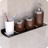 Suporte Porta Shampoo Organizador De Banheiro Preto Zmt - 6