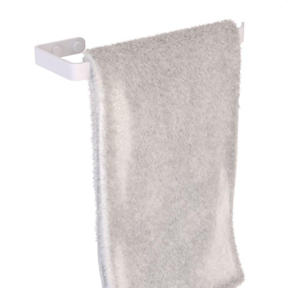 Suporte Para Toalha De Rosto Banheiro De Parede Branco Zmt - 4