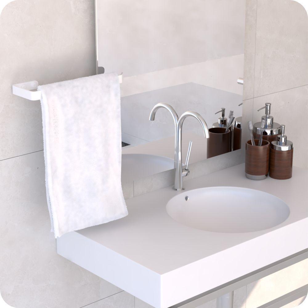 Suporte Para Toalha De Rosto Banheiro De Parede Branco Zmt - 6