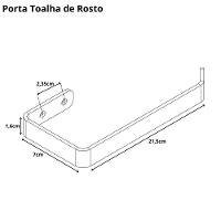 Suporte Para Toalha De Rosto Banheiro De Parede Branco Zmt - 2