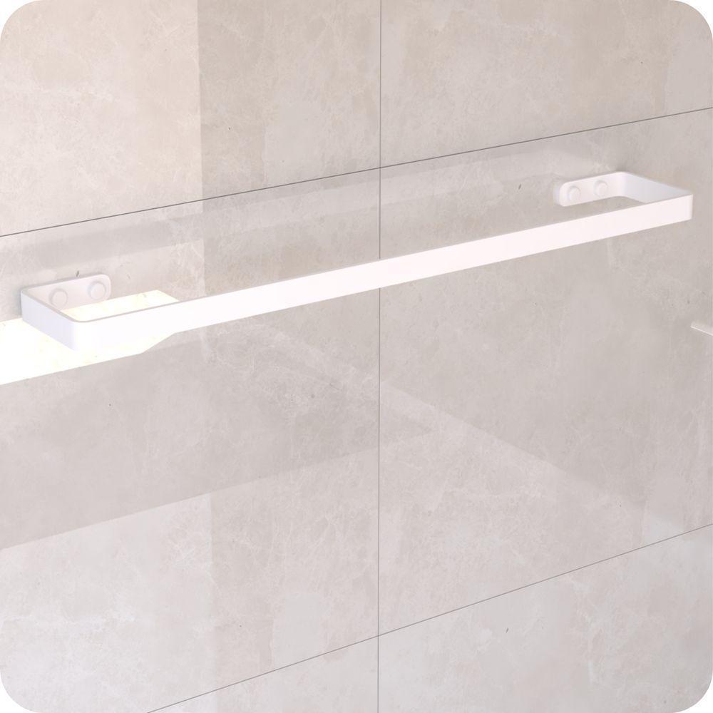 Suporte Pendurador Porta Toalha Banho Banheiro Branco Zmt - 1