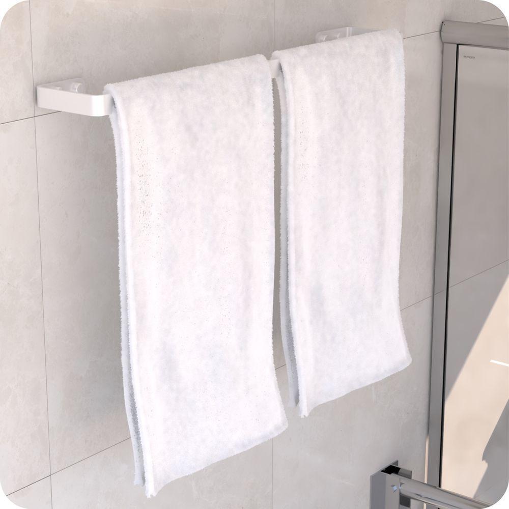 Suporte Pendurador Porta Toalha Banho Banheiro Branco Zmt - 3