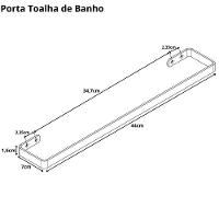 Suporte Pendurador Porta Toalha Banho Banheiro Branco Zmt