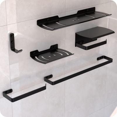 Kit Acessórios Para Banheiro Preto Fosco 6 Peças Zmt