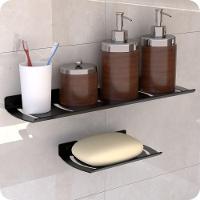 Kit Acessórios Para Banheiro Preto Fosco 6 Peças Zmt