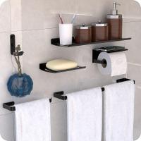Kit Acessórios Para Banheiro Preto Fosco 6 Peças Zmt - 7