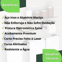 Kit Acessórios Para Banheiro Preto Fosco 5 Peças Zmt - 3