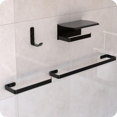 Kit Acessórios Para Banheiro Preto Fosco 4 Peças Zmt