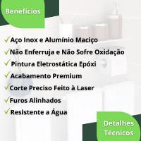 Kit Acessórios Para Banheiro Branco 5 Peças Zmt - 3