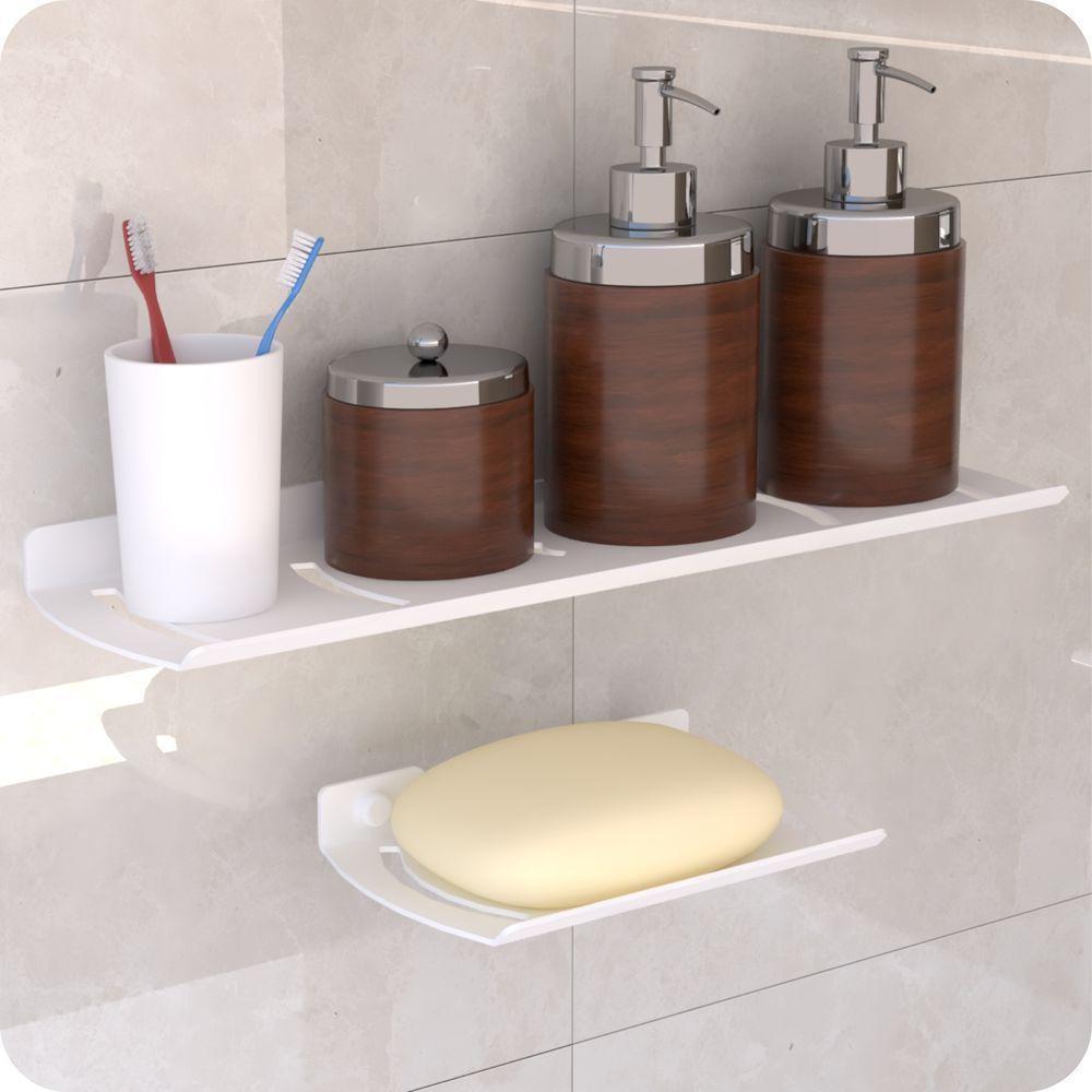 Kit Acessórios Para Banheiro Branco 6 Peças Zmt - 4