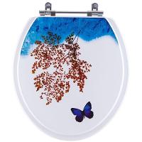 Assento Sanitário Decorado Borboleta Oval Para Vaso Celite - 5