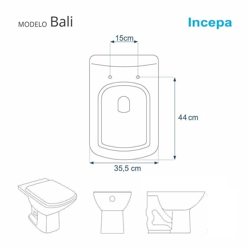 Assento Sanitário Bali Pêssego / Rosa Shell Para Vaso Incepa - 3