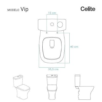 Assento Sanitário Almofadado Vip Branco Para Vaso Celite