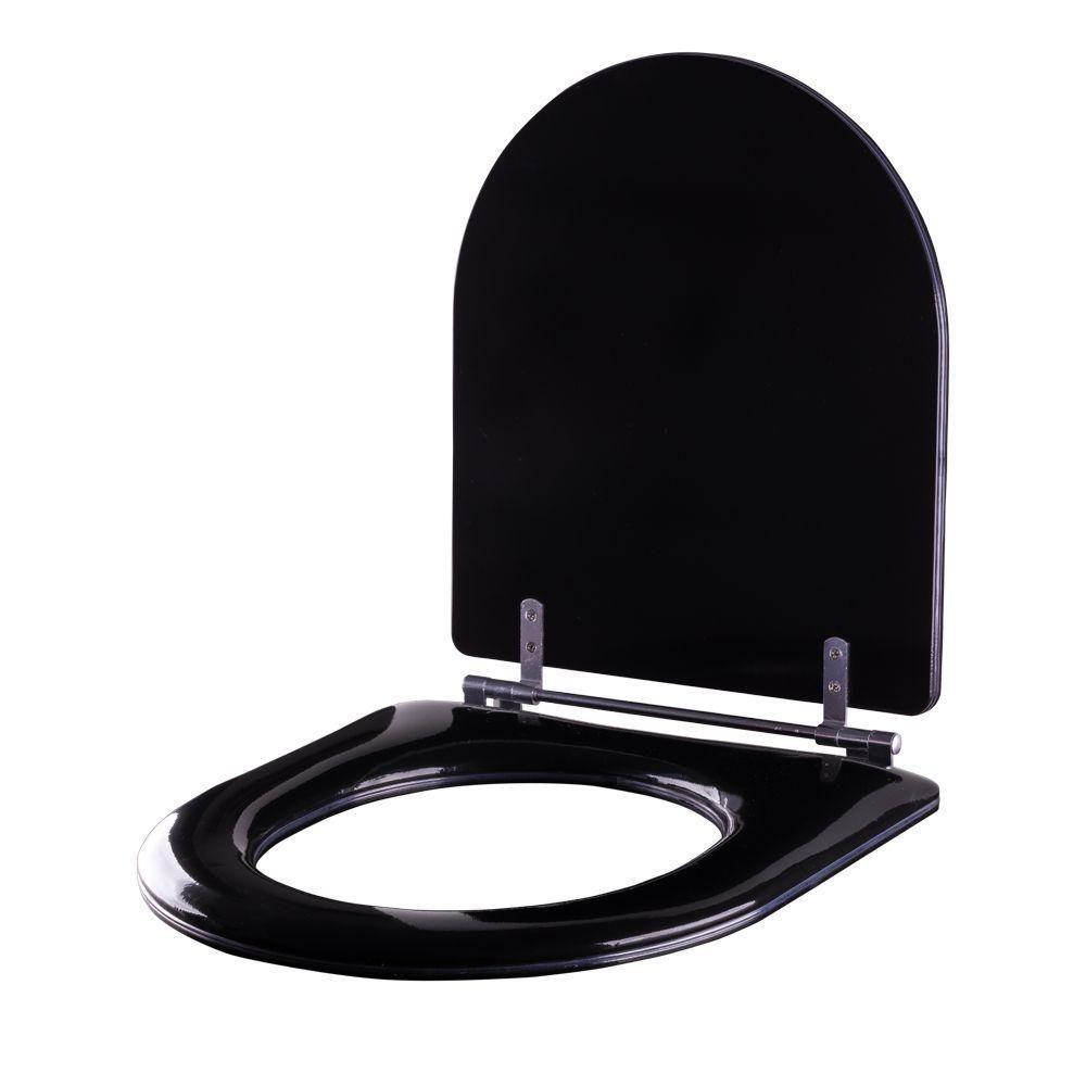 Assento Sanitário Almofadado Calypso Preto Para Louça Incepa - 4