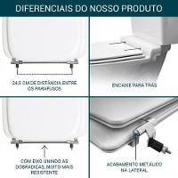 Assento Sanitário Almofadado Calypso Preto Para Louça Incepa - 1