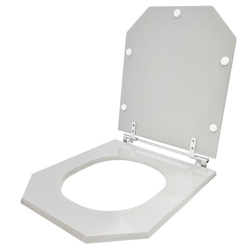 Assento Sanitário Acrílico Atrium Cinza Para Vaso Incepa - 3