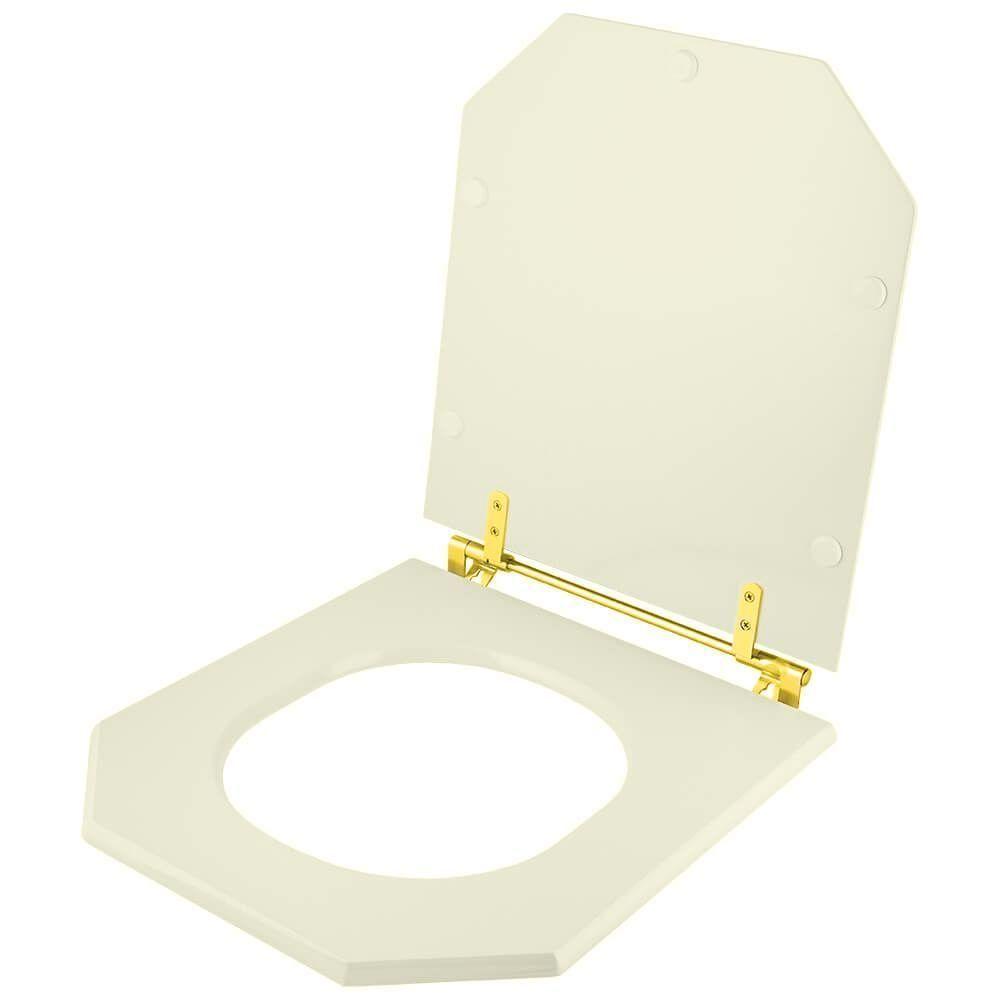 Assento Sanitário Para Vaso Incepa Com Ferragem Dourada - 1