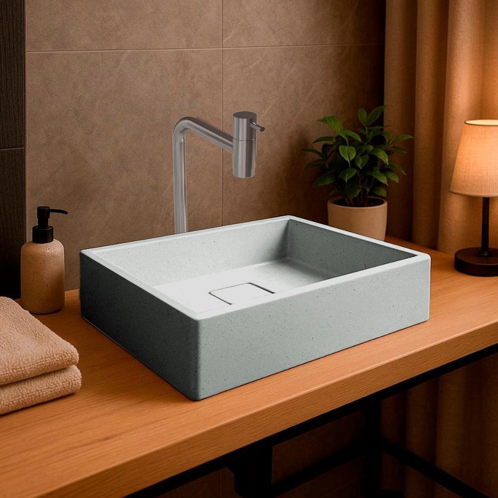 Cuba Oregon Cimento Com Torneira Inox E Válvula Oculta Cimento - 2