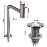 Cuba Oregon Cimento Com Torneira Inox E Válvula Oculta Cimento - 3