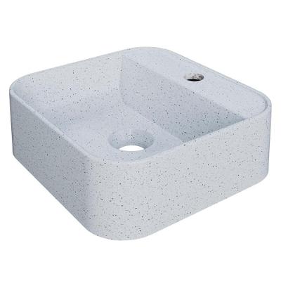 Cuba Pia Para Banheiro Quadrada 32cm ágata C08 Branco Granit - Mpozenato