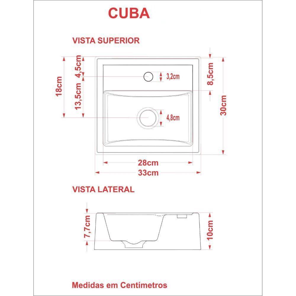 Cuba De Apoio Quadrada Conect Q32 Moveismarket - 7