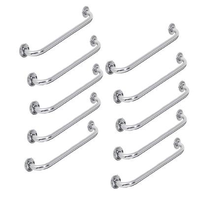 Barra De Apoio Alça Banheiro 60Cm Kit 10 Und Suporte Idoso D