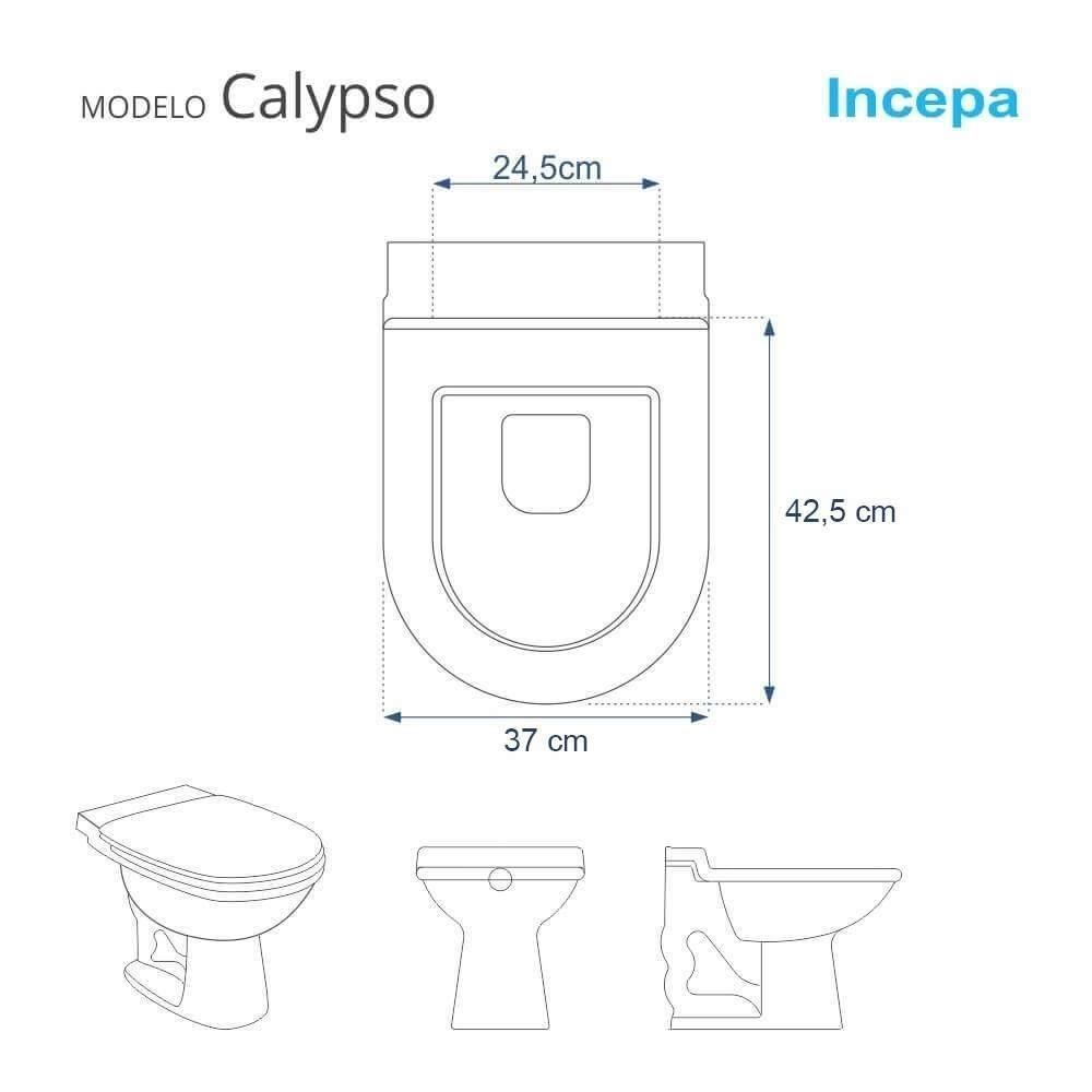 Tampa De Vaso Laqueado Calypso Pessego Para Bacia Incepa Com Ferragem Dourada - 3