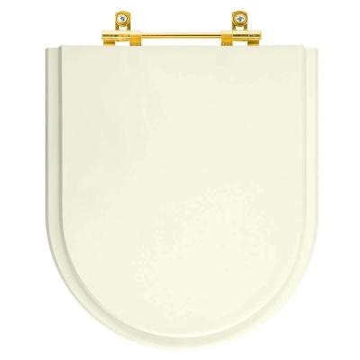 Tampa De Vaso Laqueado Smart Pergamon Para Bacia Celite Com Ferragem Dourada
