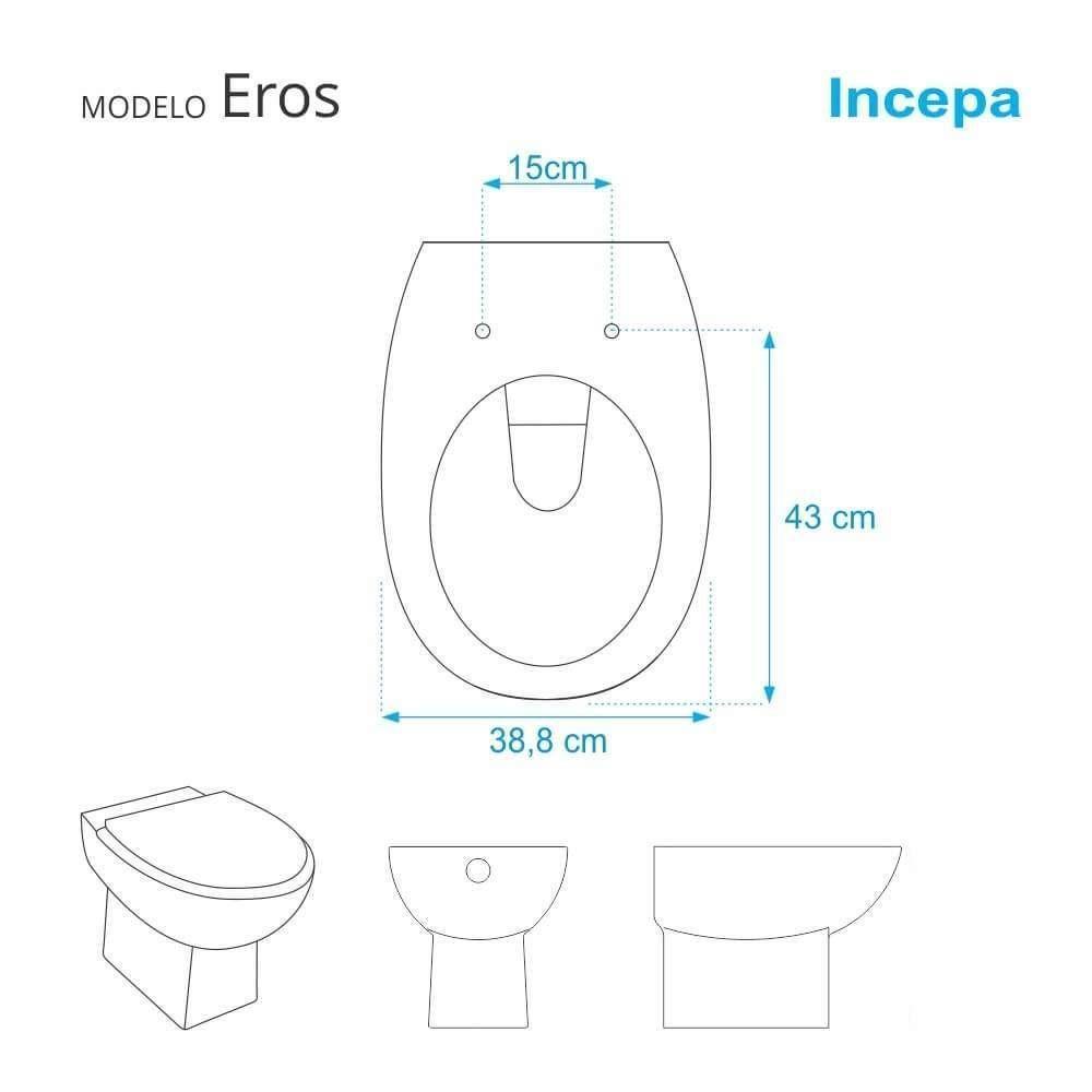 Tampa De Vaso Laqueado Eros Biscuit Para Bacia Incepa Com Ferragem Dourada - 2