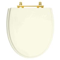 Tampa De Vaso Poliéster Eros Biscuit Para Bacia Incepa Com Ferragem Dourada - 1