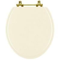 Tampa De Vaso Poliéster Izy Creme Para Bacia Deca Com Ferragem Dourada - 1