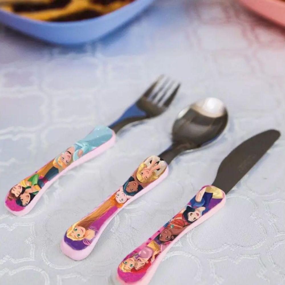 Kit Refeição Infantil Princesas Disney 6 Peças Prato, Tigela, Copo E Talheres - Tuut - 5