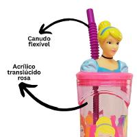 Kit Refeição Infantil Princesas Disney 6 Peças Prato, Tigela, Copo E Talheres - Tuut - 10