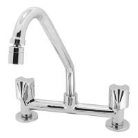 Torneira Misturador Cozinha Mesa Articulável Cromado 1/4 De Volta - 1