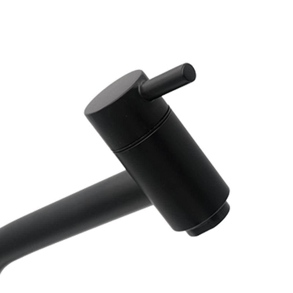 Torneira Lavatório Mesa Bica Baixa Preto Fosco 1/4v Luxo - 6