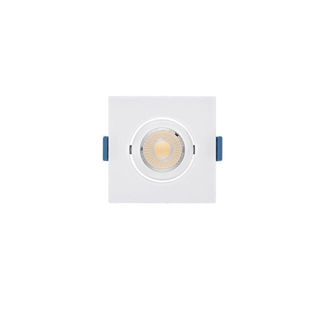 Spot De Led De Embutir Recuado Stella Easy Evo Mr11 Quadrado 3w Bivolt Branco - 3000k - Luz Amarela - 1