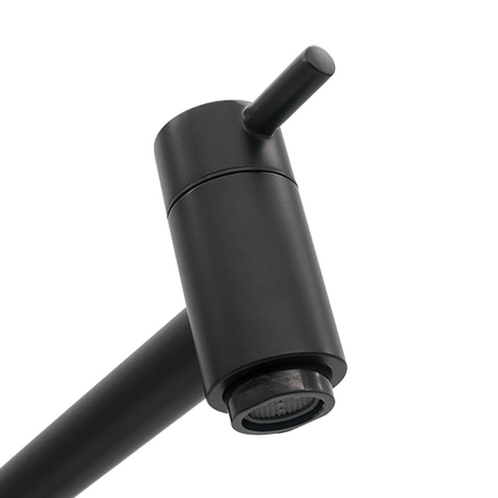 Torneira Pia Banheiro Mesa Bica Reta Preto Fosco 1/4v Luxo - 4