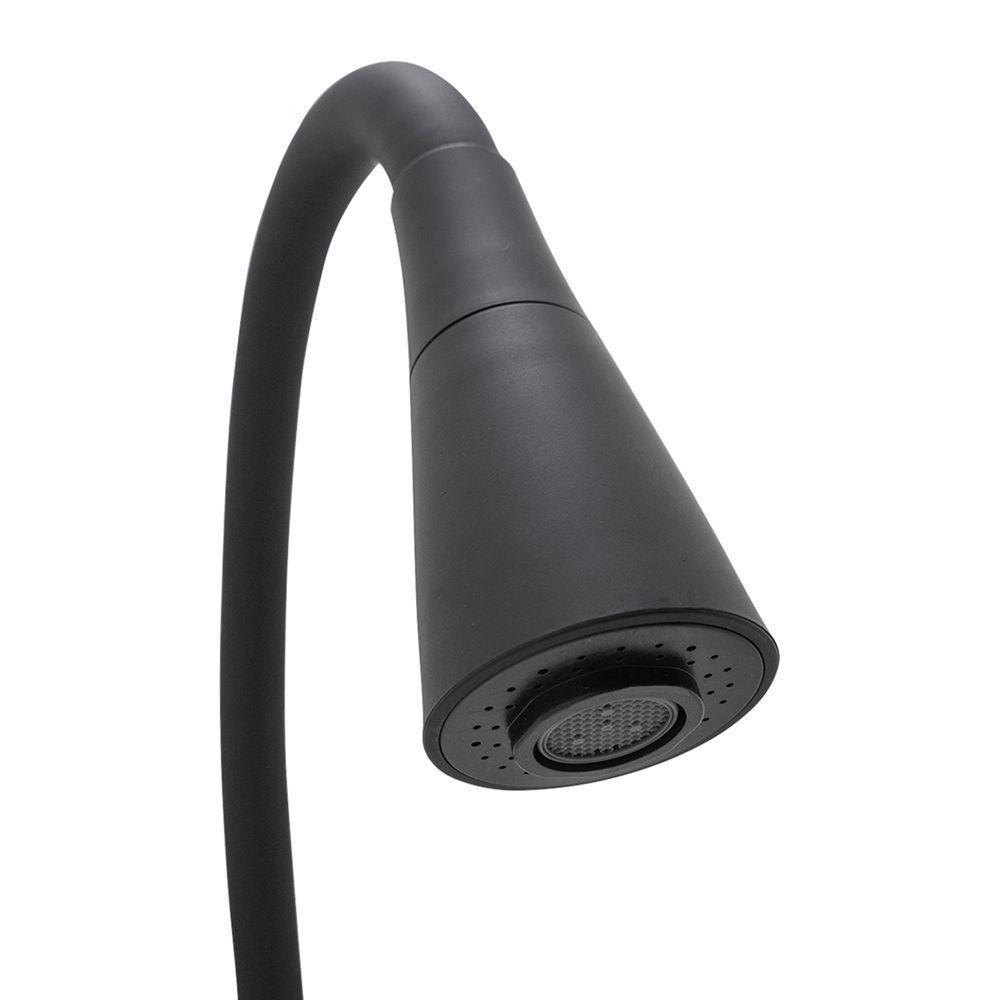 Torneira Misturador Cozinha Tubo Conic Flexível Preto Duplo 2 Jato Mesa - 8