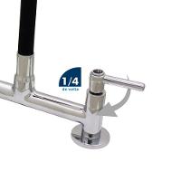 Torneira Misturador Cozinha Tubo Conic Flexível Preto Duplo 2 Jato Mesa - 5