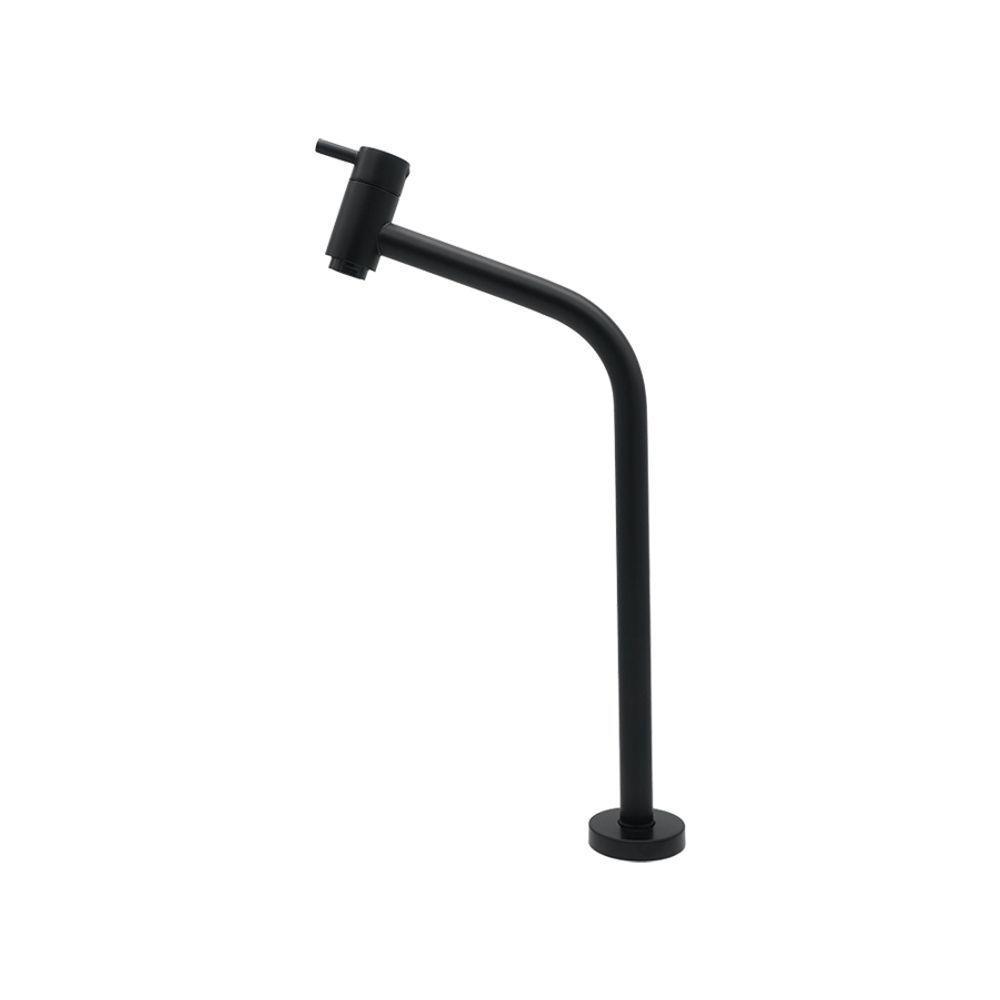 Torneira Pia Lavatório Mesa Bica Alta Preto Fosco 1/4v Luxo - 3