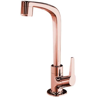 Torneira De Mesa Para Lavatório Bica Alta Flatt Rose Gold 1195 F71 - 7110059 - Lorenzetti