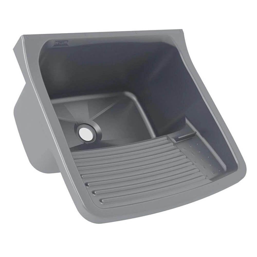 Tanque Plástico Para Lavar Roupa 22 Litros Prata - Tq0-scpra - Astra - 1