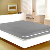 Capa Para Colchão Doce Vida Solteiro Mista C/ Zíper Cinza - 1