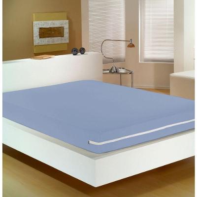 Capa P/colchão Doce Vida Casal 20 Malha Mista C/ Zíper 138mx188mx20cm Azul Placido