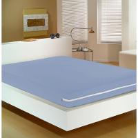 Capa P/colchão Doce Vida Casal 20 Malha Mista C/ Zíper 138mx188mx20cm Azul Placido - 1