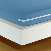 Capa P/colchão Doce Vida Casal 20 Malha Mista C/ Zíper 138mx188mx20cm Azul Placido - 2