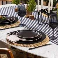 Caminho De Mesa Copa E Cia Xadrez Xadrez Preto E Branco - 2