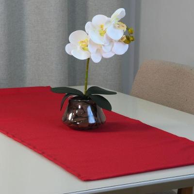Caminho De Mesa Basic 1 Peça 1,30m X 40cm Tecido Oxford 100% Poliéster - Vermelho