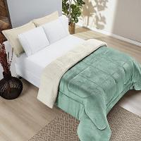 Coberdrom Sherpa E Flannel Everest Queen Manta Alta 150g 01 Peça - Alecrim - 2