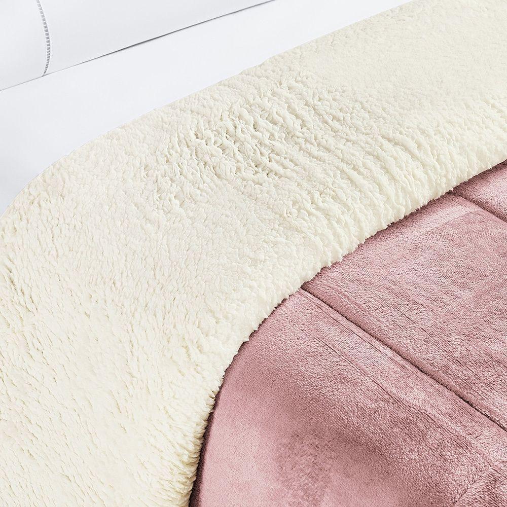 Coberdrom Pele De Carneiro Sherpa Everest King 01 Peça - Rosa Secreto - 3